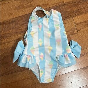 Ice Cream Print Kids Swim One Piece